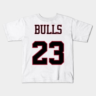 Bulls 23 on front with Jordan 23 on back Kids T-Shirt